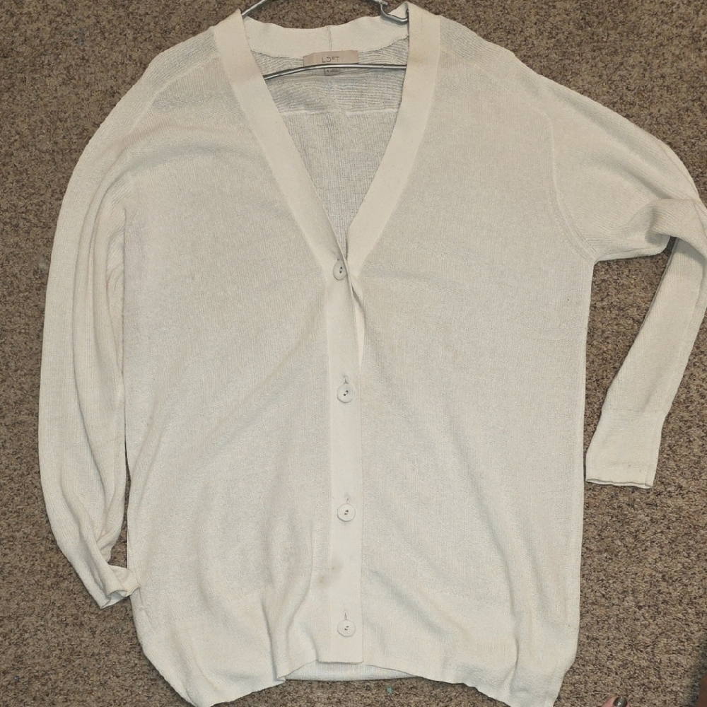 LOFT Soft Cream Cardigan